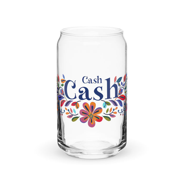 Cash Exclusive Name Art Piece Can-Shaped Glass Home Office Work Mexican Spanish Pride Gift Cup One-Of-A-Kind Calligraphy Glass | C9