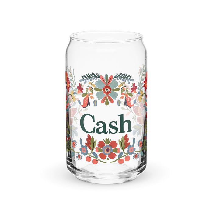 Cash Exclusive Name Art Piece Can-Shaped Glass Home Office Work Mexican Spanish Pride Gift Cup One-Of-A-Kind Calligraphy Glass | C10