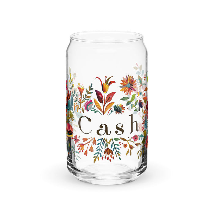 Cash Exclusive Name Art Piece Can-Shaped Glass Home Office Work Mexican Spanish Pride Gift Cup One-Of-A-Kind Calligraphy Glass | C15