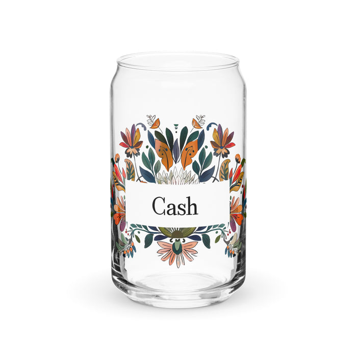 Cash Exclusive Name Art Piece Can-Shaped Glass Home Office Work Mexican Spanish Pride Gift Cup One-Of-A-Kind Calligraphy Glass | C18