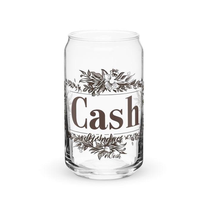 Cash Exclusive Name Art Piece Can-Shaped Glass Home Office Work Mexican Spanish Pride Gift Cup One-Of-A-Kind Calligraphy Glass | C19