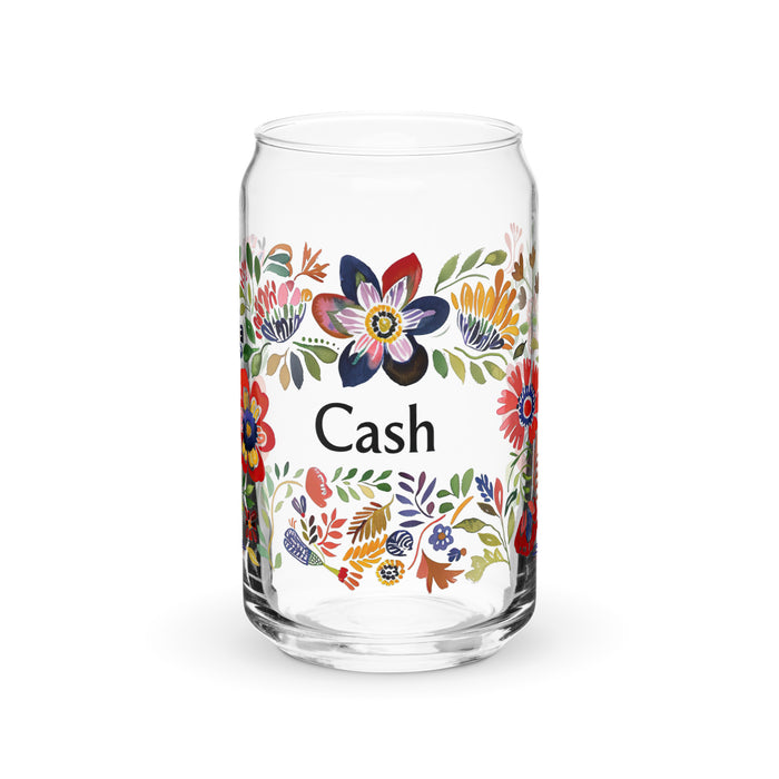 Cash Exclusive Name Art Piece Can-Shaped Glass Home Office Work Mexican Spanish Pride Gift Cup One-Of-A-Kind Calligraphy Glass | C23