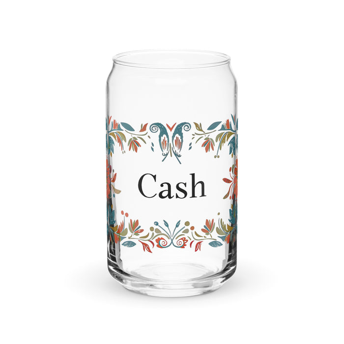 Cash Exclusive Name Art Piece Can-Shaped Glass Home Office Work Mexican Spanish Pride Gift Cup One-Of-A-Kind Calligraphy Glass | C26