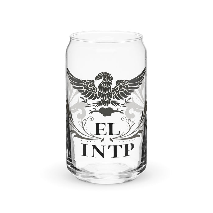 El Intp Exclusive Art Piece Can-Shaped Glass Home Office Work Mexican Spanish Pride Gift Cup One-Of-A-Kind Calligraphy Glass | E4