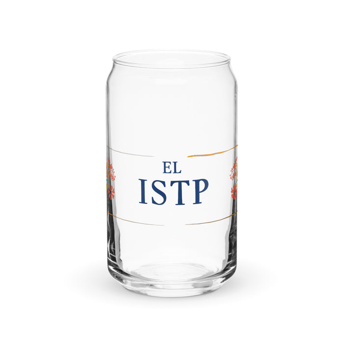 El Istp Exclusive Art Piece Can-Shaped Glass Home Office Work Mexican Spanish Pride Gift Cup One-Of-A-Kind Calligraphy Glass | E1