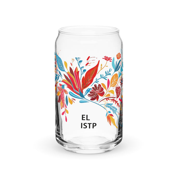 El Istp Exclusive Art Piece Can-Shaped Glass Home Office Work Mexican Spanish Pride Gift Cup One-Of-A-Kind Calligraphy Glass | E2