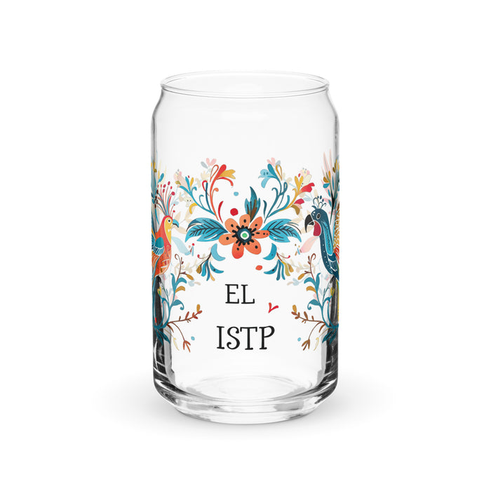 El Istp Exclusive Art Piece Can-Shaped Glass Home Office Work Mexican Spanish Pride Gift Cup One-Of-A-Kind Calligraphy Glass | E5