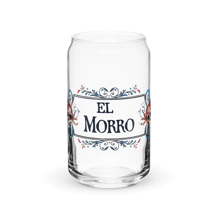 El Morro Exclusive Art Piece Can-Shaped Glass Home Office Work Mexican Spanish Pride Gift Cup One-Of-A-Kind Calligraphy Glass | E3