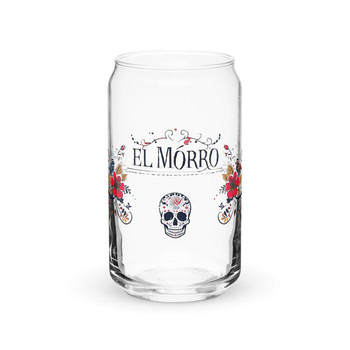 El Morro Exclusive Art Piece Can-Shaped Glass Home Office Work Mexican Spanish Pride Gift Cup One-Of-A-Kind Calligraphy Glass | E4