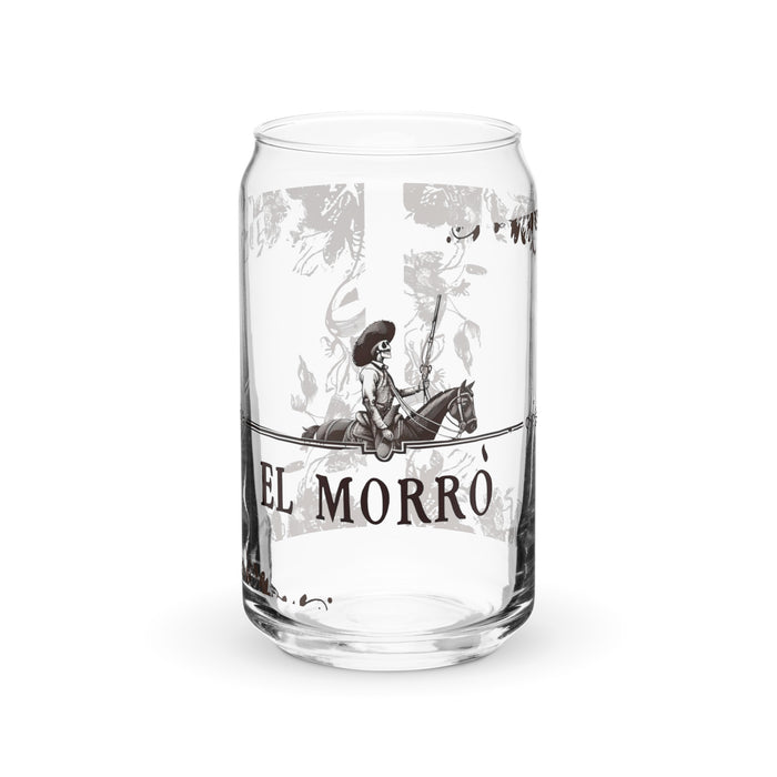 El Morro Exclusive Art Piece Can-Shaped Glass Home Office Work Mexican Spanish Pride Gift Cup One-Of-A-Kind Calligraphy Glass | E14