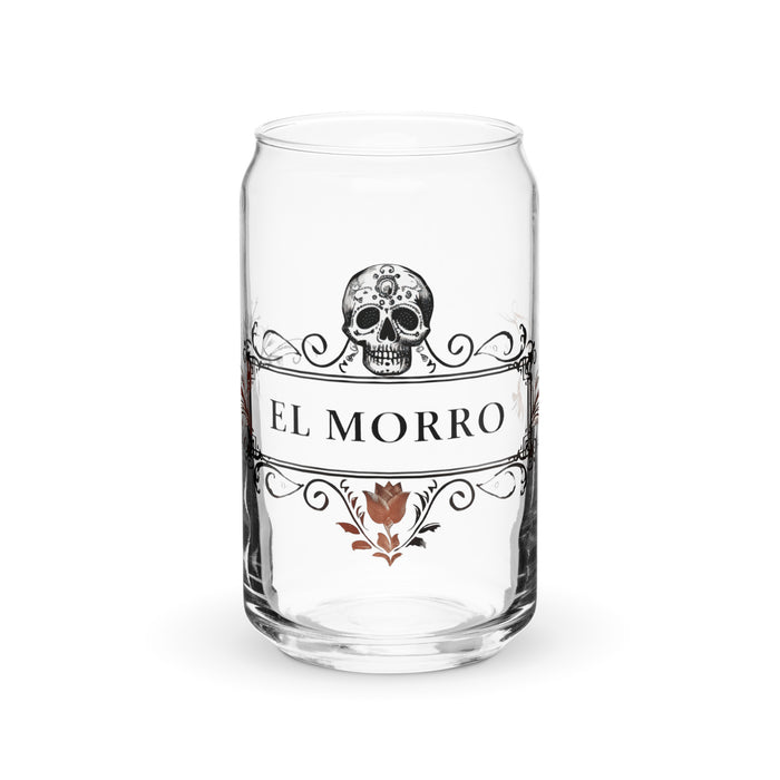 El Morro Exclusive Art Piece Can-Shaped Glass Home Office Work Mexican Spanish Pride Gift Cup One-Of-A-Kind Calligraphy Glass | E15