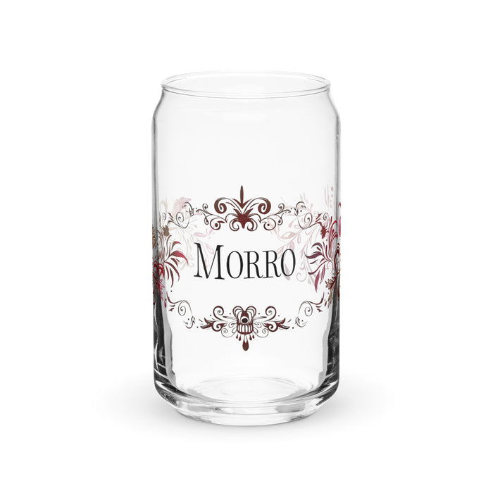 El Morro Exclusive Art Piece Can-Shaped Glass Home Office Work Mexican Spanish Pride Gift Cup One-Of-A-Kind Calligraphy Glass | E20