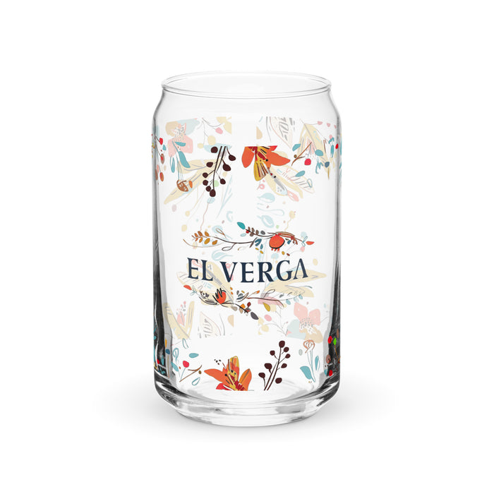 El Vegano Exclusive Art Piece Can-Shaped Glass Home Office Work Mexican Spanish Pride Gift Cup One-Of-A-Kind Calligraphy Glass | E11