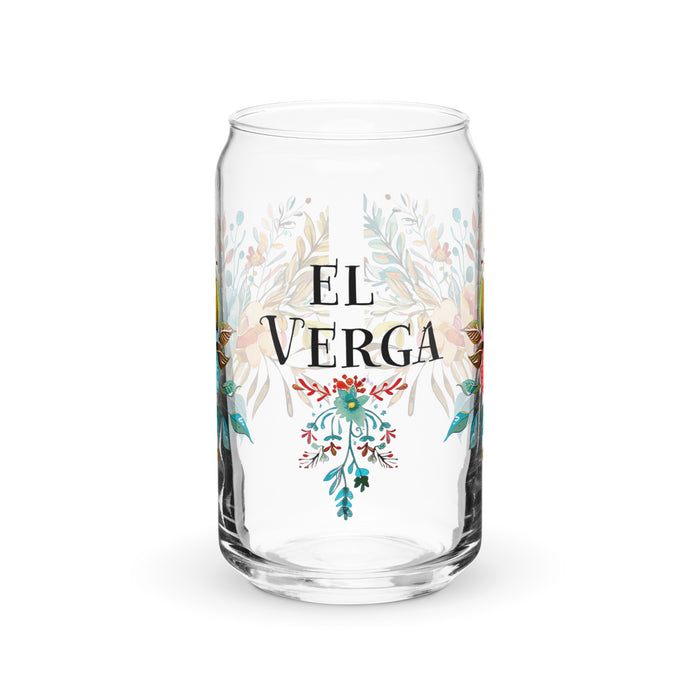 El Verga Exclusive Art Piece Can-Shaped Glass Home Office Work Mexican Spanish Pride Gift Cup One-Of-A-Kind Calligraphy Glass | E18