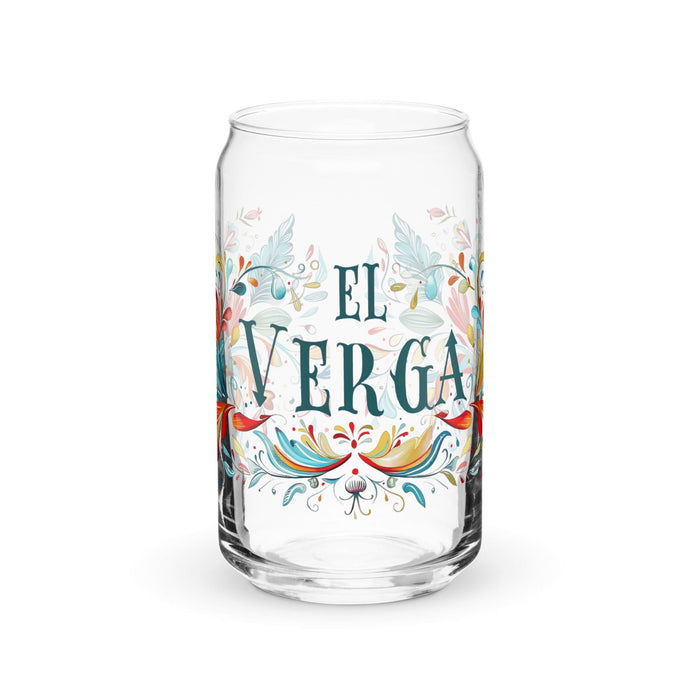 El Verga Exclusive Art Piece Can-Shaped Glass Home Office Work Mexican Spanish Pride Gift Cup One-Of-A-Kind Calligraphy Glass | E3