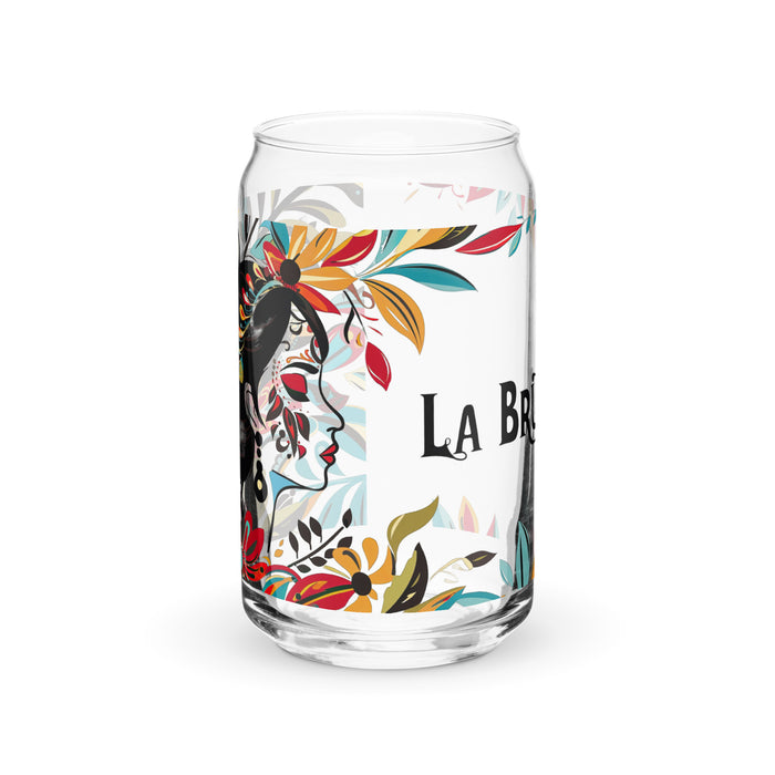 La Bruja Exclusive Art Piece Can-Shaped Glass Home Office Work Mexican Spanish Pride Gift Cup One-Of-A-Kind Calligraphy Glass | L3