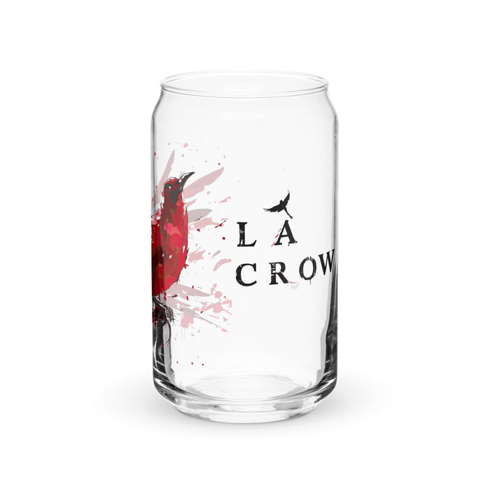 La Crow Exclusive Art Piece Can-Shaped Glass Home Office Work Mexican Spanish Pride Gift Cup One-Of-A-Kind Calligraphy Glass | L1