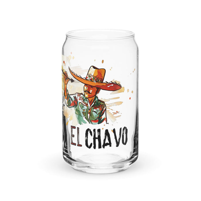 El Chavo Exclusive Art Piece Can-Shaped Glass Home Office Work Mexican Spanish Pride Gift Cup One-Of-A-Kind Calligraphy Glass | E19