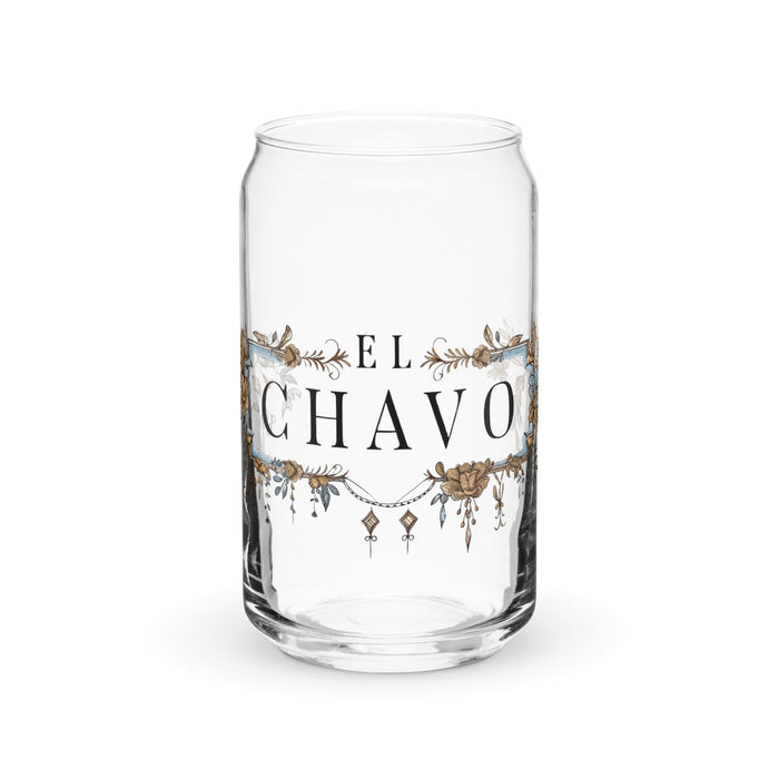 El Chavo Exklusives Kunstwerk, Dosenförmiges Glas, für Zuhause, Büro, Arbeit, mexikanischer und spanischer Stolz, Geschenktasse, einzigartiges Kalligraphieglas | E20