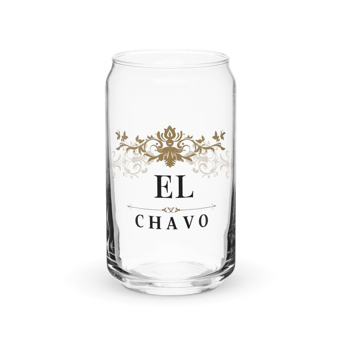 El Chavo Pièce d'art exclusive en verre en forme de canette Bureau à domicile Travail Tasse cadeau de fierté espagnole mexicaine Verre de calligraphie unique en son genre | E23