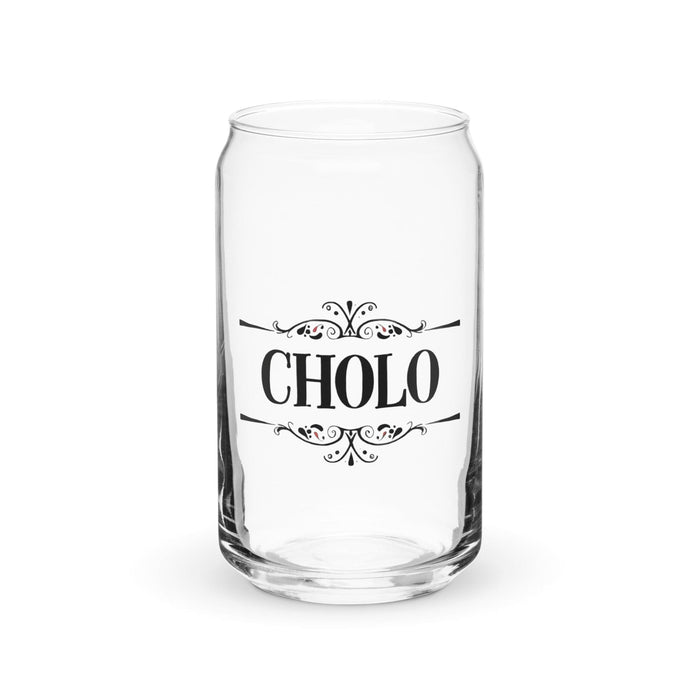 El Cholo Exclusive Art Piece Can-Shaped Glass Home Office Work Mexican Spanish Pride Gift Cup One-Of-A-Kind Calligraphy Glass | E16