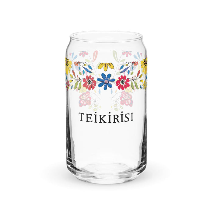 Teikirisi Exclusive Art Piece Can-Shaped Glass Home Office Work Mexican Spanish Pride Gift Cup One-Of-A-Kind Calligraphy Glass | T2