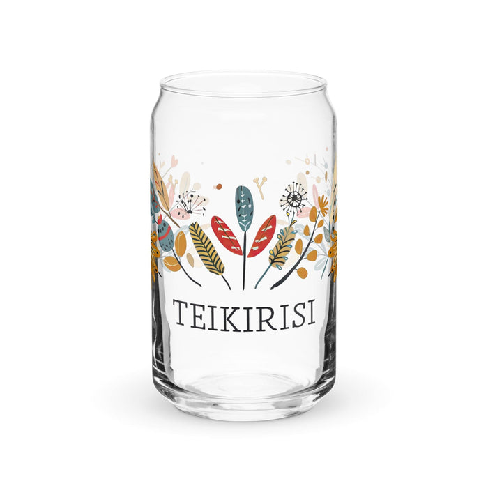 Teikirisi Exclusive Art Piece Can-Shaped Glass Home Office Work Mexican Spanish Pride Gift Cup One-Of-A-Kind Calligraphy Glass | T11