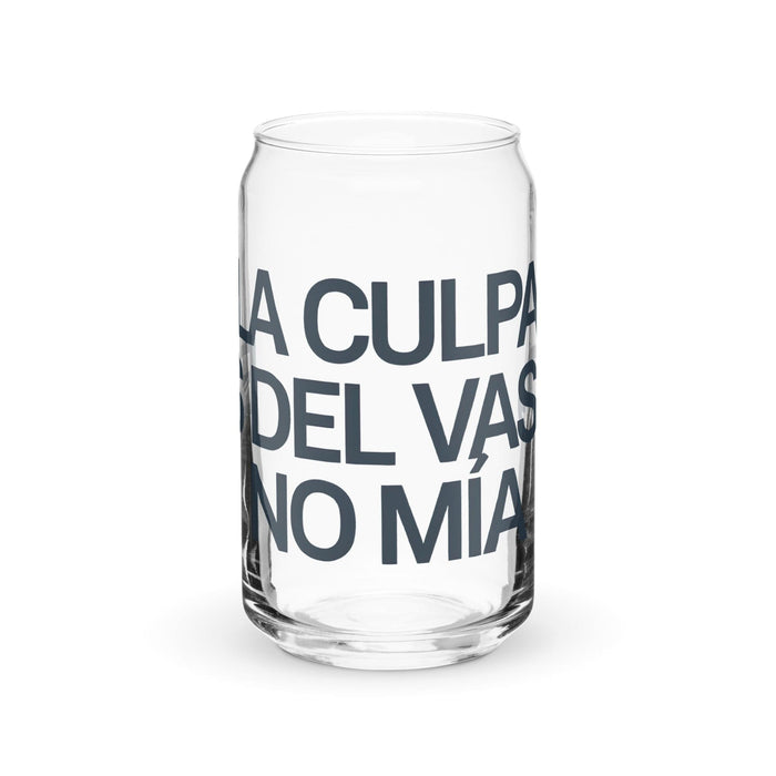 La Culpa Es Del Vaso, No Mía Exclusive Art Piece Can-Shaped Glass Home Office Work Mexican Spanish Pride Gift Cup One-Of-A-Kind Calligraphy Glass | L4