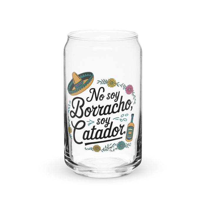 Pas de Soy Borracho, Soy Catador Pièce d'art exclusive Verre en forme de canette Bureau à domicile Travail Fierté espagnole mexicaine Tasse cadeau Verre de calligraphie unique en son genre | N26