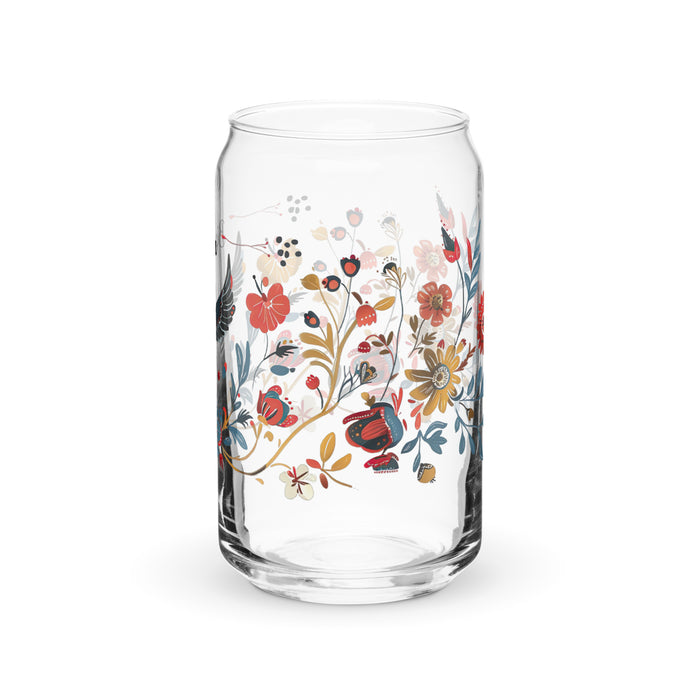 Pièce d'art exclusive avec nom de Bianca en verre en forme de canette pour la maison, le bureau, le travail, la fierté mexicaine et espagnole, tasse cadeau, verre de calligraphie unique en son genre | B8