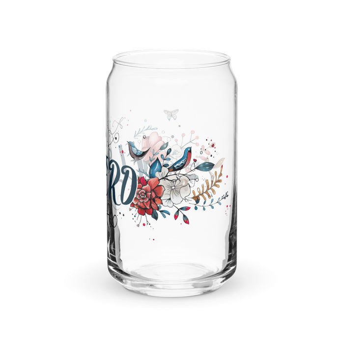 El Nerd Exclusive Art Piece Can-Shaped Glass Home Office Work Mexican Spanish Pride Gift Cup One-Of-A-Kind Calligraphy Glass | E14