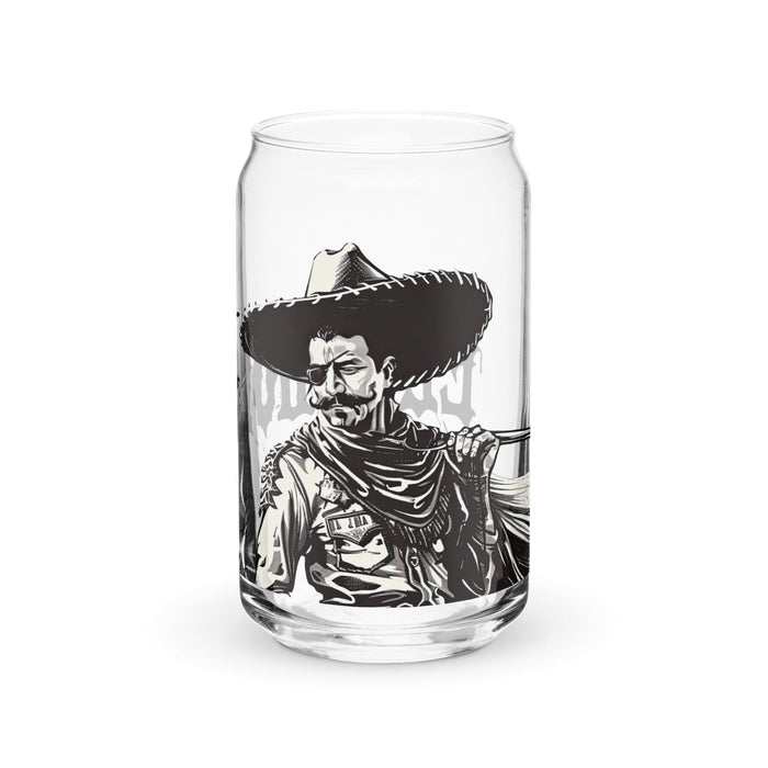 El Cholo Pièce d'art exclusive en verre en forme de canette Bureau à domicile Travail Tasse cadeau de fierté espagnole mexicaine Verre de calligraphie unique en son genre | E8