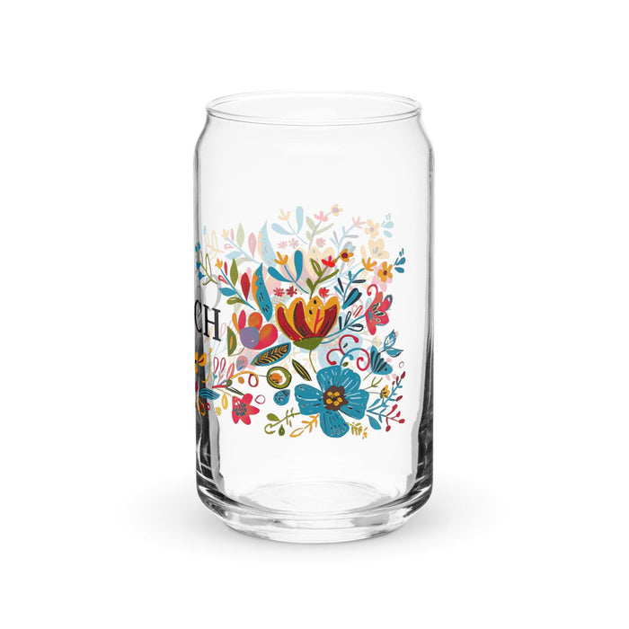 El Coach Exclusive Art Piece Can-Shaped Glass Home Office Work Mexican Spanish Pride Gift Cup One-Of-A-Kind Calligraphy Glass | E30