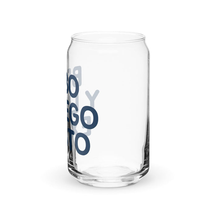 Bebo Y Luego Existo – Exklusives Kunstwerk – Dosenförmiges Glas für Zuhause, Büro, Arbeit, mexikanischer und spanischer Stolz – Geschenktasse – Einzigartiges Kalligraphieglas | B10