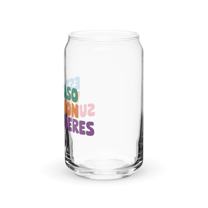 Este Vaso Viene Con Superpoderes Exklusives Kunstwerk Dosenförmiges Glas für Zuhause, Büro, Arbeit, mexikanischer und spanischer Stolz, Geschenktasse, einzigartiges Kalligraphieglas | E8