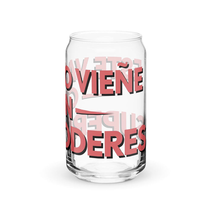 Ce vase vit avec des super pouvoirs Pièce d'art exclusive Verre en forme de canette Bureau à domicile Travail Fierté espagnole mexicaine Tasse cadeau Verre de calligraphie unique en son genre | E23