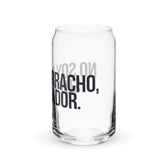 No Soy Borracho, Soy Catador Exklusives Kunstwerk Dosenförmiges Glas für Zuhause, Büro, Arbeit, mexikanischer und spanischer Stolz, Geschenktasse, einzigartiges Kalligraphieglas | N13