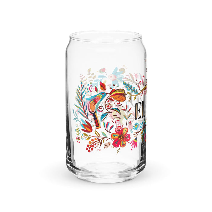 El Bro Exclusive Art Piece Can-Shaped Glass Home Office Work Mexican Spanish Pride Gift Cup One-Of-A-Kind Calligraphy Glass | E13