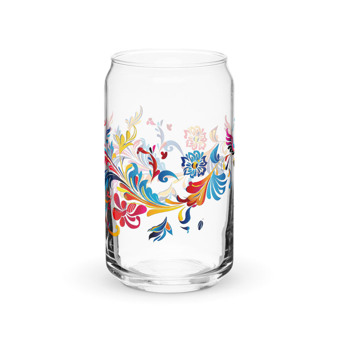 Pieza de arte exclusiva de El Istp, vaso de vidrio con forma de lata para el hogar, la oficina, el trabajo, el orgullo mexicano, el regalo, vaso de vidrio con caligrafía única en su tipo | E10