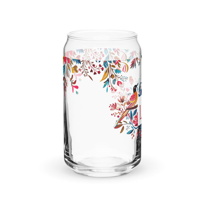 El Loco Exclusive Art Piece Can-Shaped Glass Home Office Work Mexican Spanish Pride Gift Cup One-Of-A-Kind Calligraphy Glass | E11