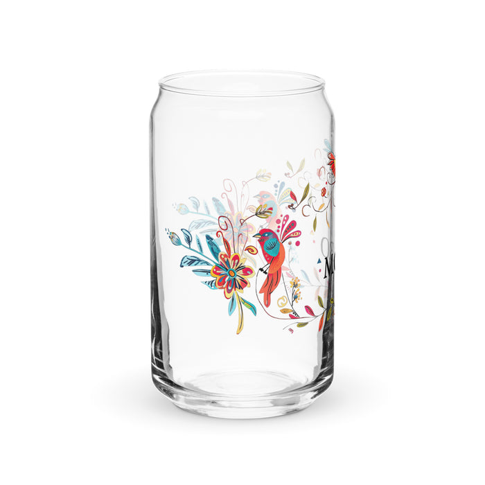 El Morro Exclusive Art Piece Can-Shaped Glass Home Office Work Mexican Spanish Pride Gift Cup One-Of-A-Kind Calligraphy Glass | E1