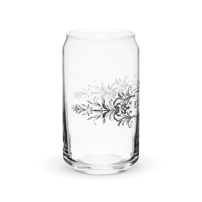 El Morro Pièce d'art exclusive en verre en forme de canette Bureau à domicile Travail Tasse cadeau de fierté espagnole mexicaine Verre de calligraphie unique en son genre | E5