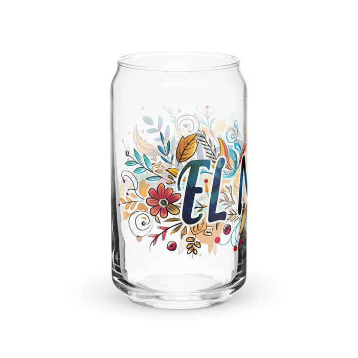 El Nerd Exclusive Art Piece Can-Shaped Glass Home Office Work Mexican Spanish Pride Gift Cup One-Of-A-Kind Calligraphy Glass | E3