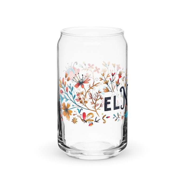 El Nerd Exclusive Art Piece Can-Shaped Glass Home Office Work Mexican Spanish Pride Gift Cup One-Of-A-Kind Calligraphy Glass | E12