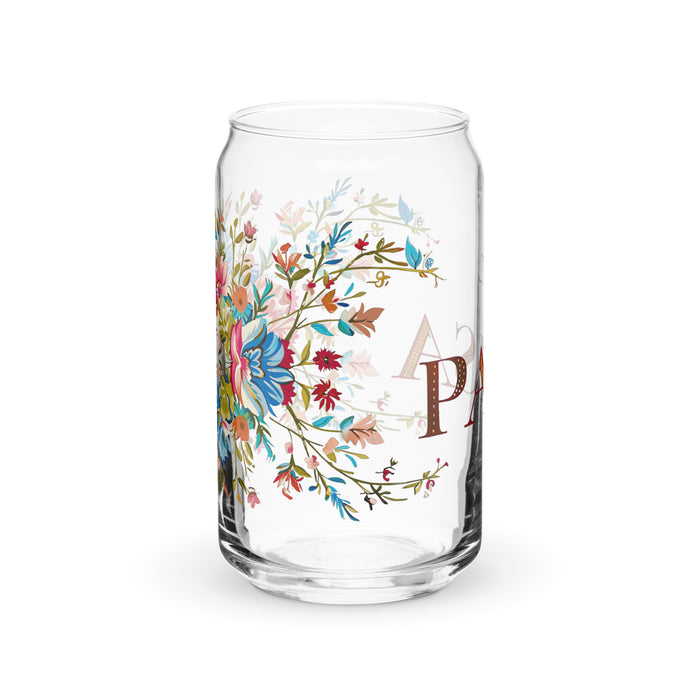 El Paisa Exclusive Art Piece Can-Shaped Glass Home Office Work Mexican Spanish Pride Gift Cup One-Of-A-Kind Calligraphy Glass | E3