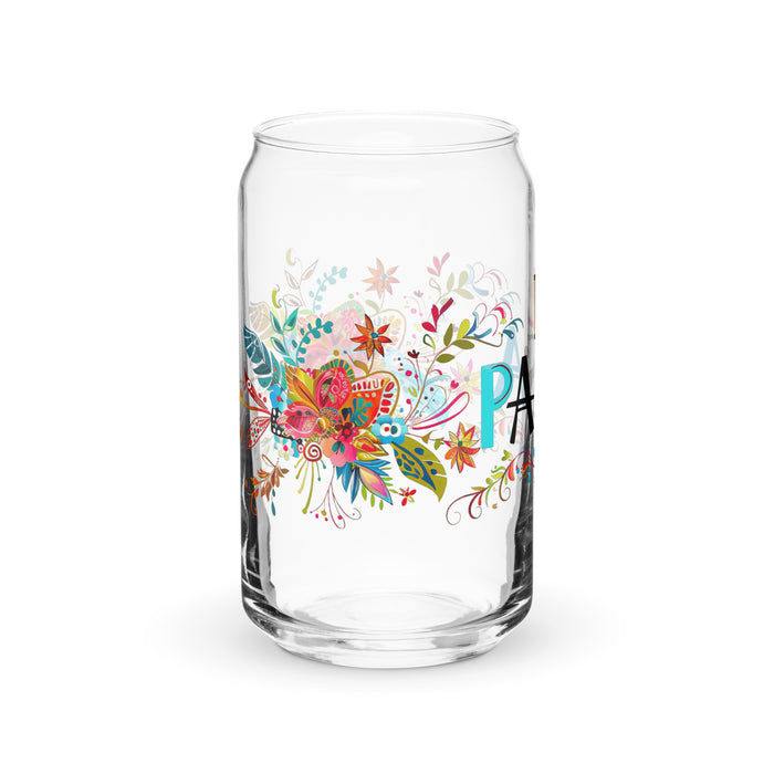 El Paisa Exclusive Art Piece Can-Shaped Glass Home Office Work Mexican Spanish Pride Gift Cup One-Of-A-Kind Calligraphy Glass | E13