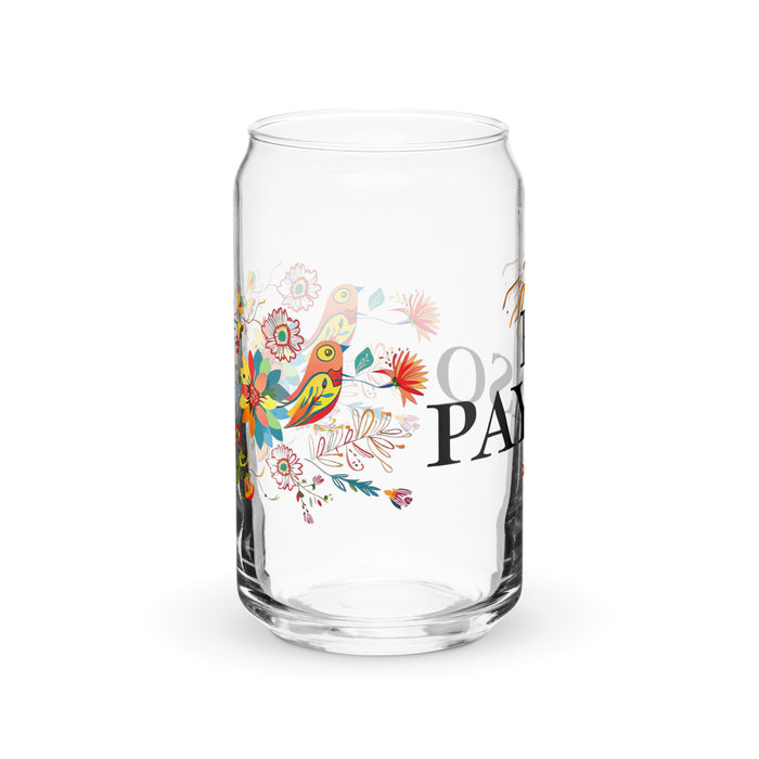 El Payaso Exclusive Art Piece Can-Shaped Glass Home Office Work Mexican Spanish Pride Gift Cup One-Of-A-Kind Calligraphy Glass | E1