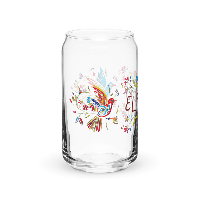 El Piscis Exclusive Art Piece Can-Shaped Glass Home Office Work Mexican Spanish Pride Gift Cup One-Of-A-Kind Calligraphy Glass | E7