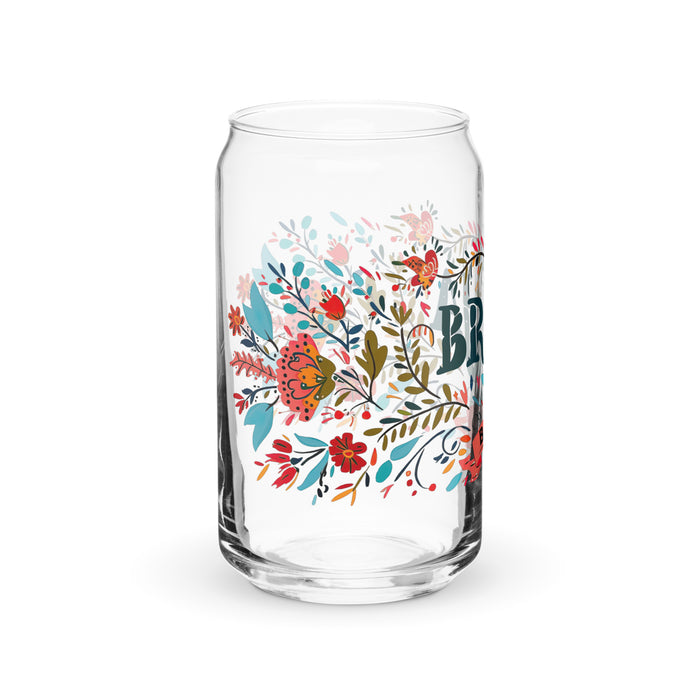 La Bruja Exclusive Art Piece Can-Shaped Glass Home Office Work Mexican Spanish Pride Gift Cup One-Of-A-Kind Calligraphy Glass | L2