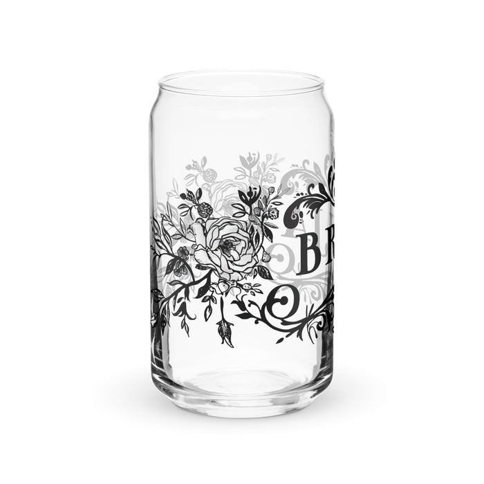 La Bruja Exclusive Art Piece Can-Shaped Glass Home Office Work Mexican Spanish Pride Gift Cup One-Of-A-Kind Calligraphy Glass | L10